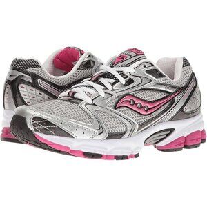Saucony Womens Oasis 2 Athletic Running Shoes Size 8 Silver Pink Mesh Activewear